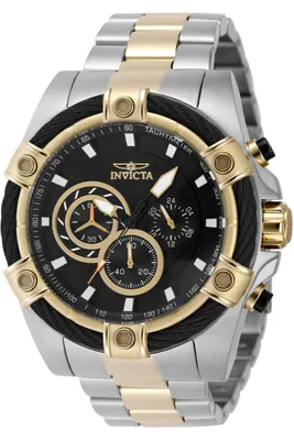 Obrázek produktu pro Invicta Bolt 48868 Pánské Hodinky - Quartz Hnutí - Nerezová Ocel s Černým Ciferníkem - 52 mm