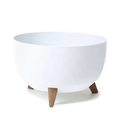 Obrázek produktu pro Květináč kulatá mísa na nožičkách 40 cm Bílá