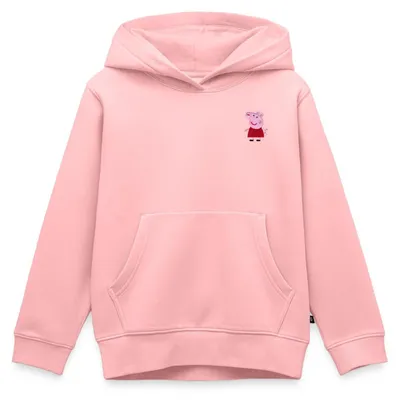 Produktbild von Spreadshirt Peppa Wutz Brustdesign Stick Kinder Premium Hoodie, 98/104 (2 Jahre), Rosa