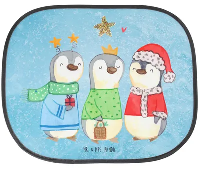 Produktbild von Mr. & Mrs. Panda fensterblende auto Winterzeit Heilige drei Könige - Eisblau - Geschenk, Scheibenschutz, sonnenschutz saugnapf, Heiligabend, Weihnachten, Hitzeschutz