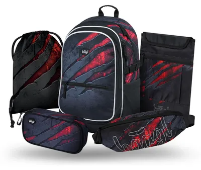 Obrázek produktu pro BAAGL SET 5 Core Láva: batoh, penál, sáček, ledvinka, obal na notebook