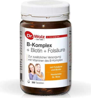 Obrázok produktu pre B komplex + biotín + kyselina listová 300 kapsúl