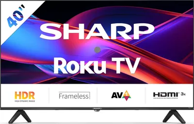 SHARP 40GD2225E – 40 Zoll Fernseher (101 cm) Full HD Roku TV– HDR10, Dreifach-Tuner DVB-T2/C/S2, 3x HDMI, USB, WLAN