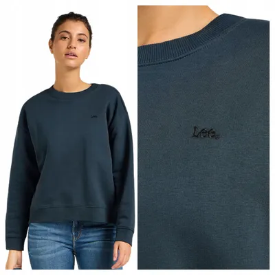 Zdjęcie produktu dla Lee | Bluza damska SWS, szara, bawełna, klasyczny krój, rozmiar M