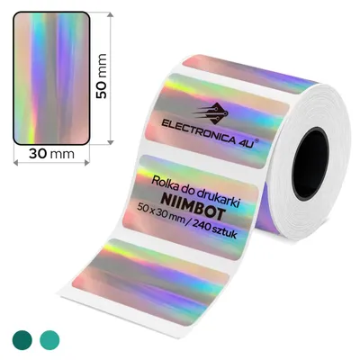 Zdjęcie produktu dla Etykiety samoprzylepne termiczne termotransferowe Niimbot M2 M2_H M3 50x30