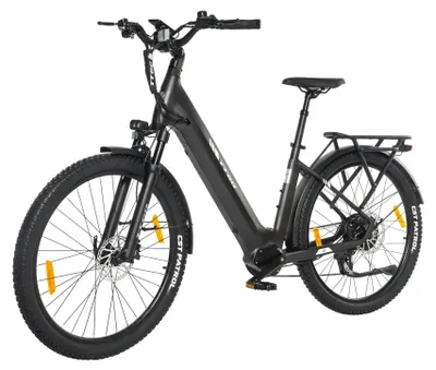 Image de Vélo électrique - Vélo électrique de ville - Moteur sans balais 48 V 250 W - Autonomie de plus de 60 km - Roues de 70 cm - Vitesse max. 25 km/h - Cadre en aluminium - Pour 2 personnes - Gris