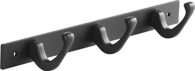 Produktbild von SOTECH Blackline FORTE Hakenleiste 257 mm mit 3 Haken schwarz pulverbeschichtet
