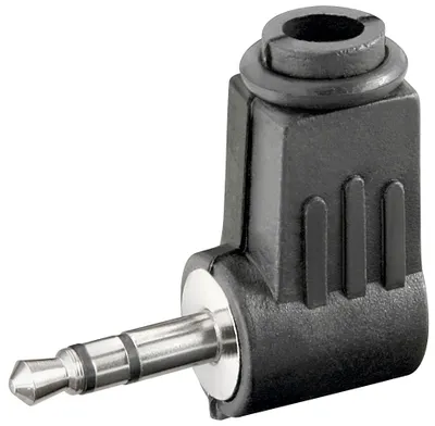 Produktbild von goobay Klinkenstecker 3,5 mm stereo Plastikhülse, Winkel