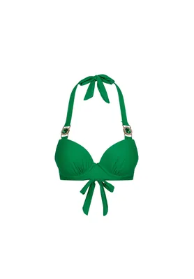 Produktbild von Moda Minx Bikinioberteil Amour Push Up mit stilvollem Steinbesatz und Push Up-Effekt Emerald M