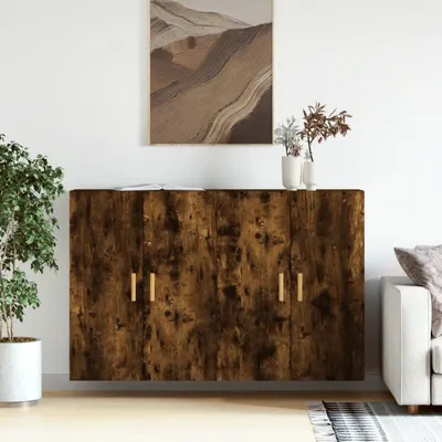 Produktbild von The Living Store Wandschränke 2 Stk. Räuchereiche Holzwerkstoff
