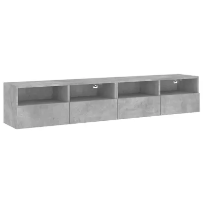 Produktbild von TV-Wandschränke 2 Stk. Betongrau 80x30x30 cm Holzwerkstoff