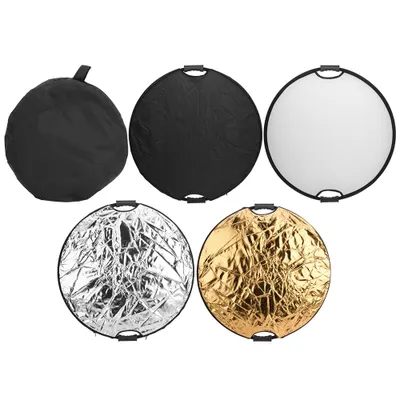 Obrázok produktu pre Odrazový panel, skladací odrazový panel, odrazový panel 5 v 1, okrúhly odrazový panel, odrazový panel s dvojitou rukoväťou