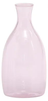 Image de Petit Vase Un Fiore Capacité 35 Cl En Verre Borosilicaté Soufflé À La Main Avec Un Décor Blanc Raffiné Sur L'Ouverture, Couleur Rose, Design Élégant