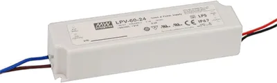 Produktbild von MEAN WELL LPV-60-24, Weiß, 90 - 264 V, 47 - 63 Hz, 400 g, 42,5 mm, 32 mm