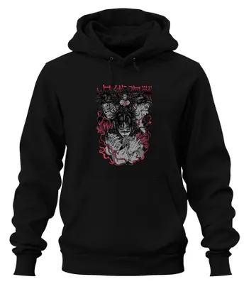 Obrázek produktu pro sukuna Yuji Megumi Anime Manga Dárek Anime Aesthetics Uni mikina s kapucí, černá, XXL