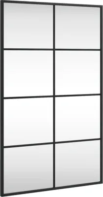 Obrázok produktu pre vidaXL Nástenné zrkadlo čierne 50x80 cm obdĺžnikové železné