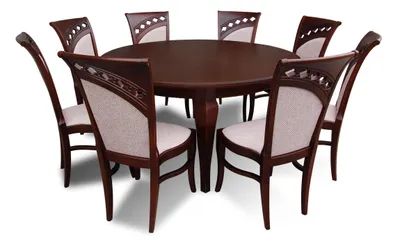 Produktbild von Moderne Esstisch Tisch Holz Esszimmer Garnitur 8x Stuhl Set Stühle 9 tlg. Set
