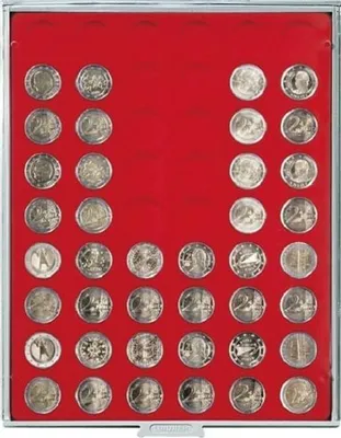 Produktbild von Lindner 2154E Velourseinlage rot 2154E (Ø 25,75 mm)