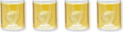 Obrázek produktu pro Winkee Rocks - Sada 4 skleniček na panáky Rock Hand