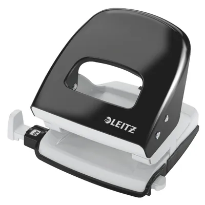 Zdjęcie produktu dla Perforator biurowy Leitz z ogranicznikiem, czarny