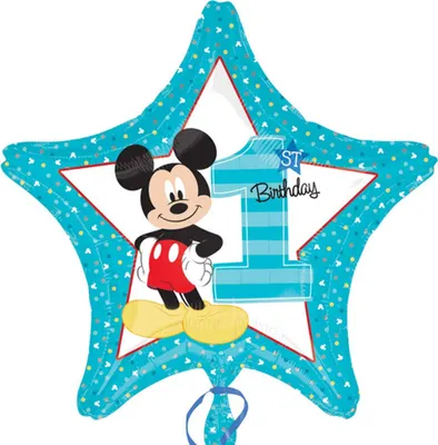 Produktbild von amscan Folienballon Disney Micky 1st Birthday 43cm