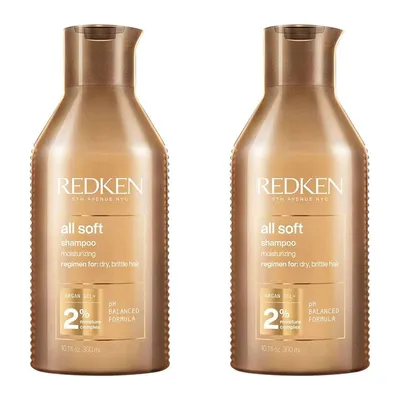 Produktbild von Redken All Soft Shampoo 300 ml 2er Set