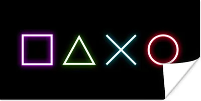 Produktbild von MuchoWow® Poster Gaming - Neon - Konsole - Schwarz - Controller - Gaming 80x40 cm - Wanddeko