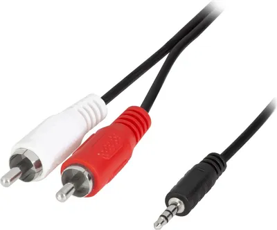 Produktbild von LogiLink 1x3.5mm - 2xRCA, 1.5m, 3.5mm, 2 x RCA, Nickel