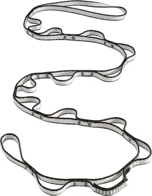 12 mm Dynex Daisy Chain von Black Diamond; eine flexible Kletterhilfe in schwarz und grau; für Sicherung und Befestigung.