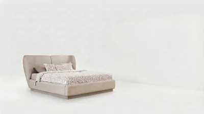 Immagine prodotto di Letto imbottito moderno, beige, matrimoniale, per la camera da letto