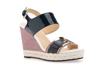 Produktbild von Geox D Janira E Damen marineblaue Ledersandalen 39
