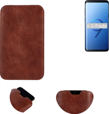 Produktbild von K-S-Trade Schutzhülle Handyhülle kompatibel mit Samsung Galaxy S9+ Duos Handytasche Kunstleder Sleeve in braun