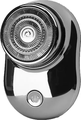 Produktbild von Z-168 tragbarer Mini-Rasierer für Herren, USB-Aufladung, rotierender Einzelklingenkopf, IPX5 wasserdicht, Silber
