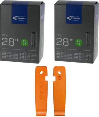 Produktbild von Schwalbe Schlauch AV17 (28/47-622/635) 28 Zoll SKS Reifenheber-Set orange 1 S...