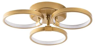 Image de Suspension Luminaire en métal doré - 37 x 9 x 32 cm - LED SMD 18W - IP20