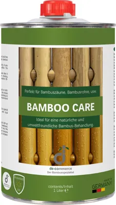 Produktbild von Bambus Öl außen – Holz Imprägnierung & Schutz für Zaun und Sichtschutz – UV Schutz 1L