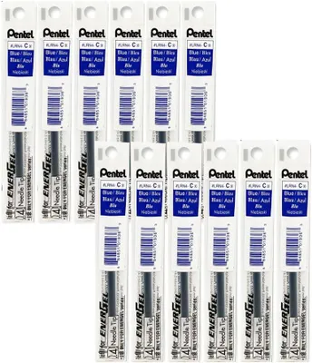 Produktbild von Pentel LRN4 Nachfüllpatronen für EnerGel Kugelschreiber, 0,4 mm, blau - Set mit 12 Stück