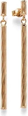 Produktbild von Ohrringe Ohrhänger Stäbchen 46x2,5mm aus 585 Gold Rotgold strukturiert