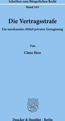 Produktbild von Die Vertragsstrafe.