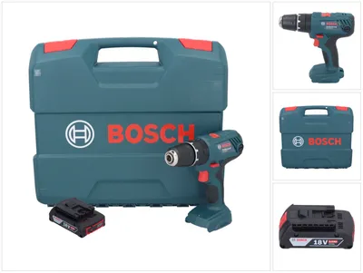 Obrázek produktu pro Akumulátorová příklepová vrtačka Bosch GSB 18V-21 18 V 55 Nm + 1x akumulátor 2,0 Ah + kufr L - bez nabíječky