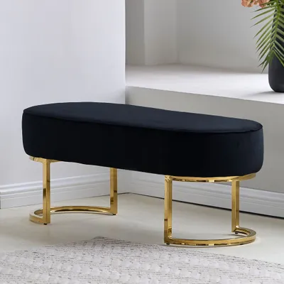 Produktbild von Milton & Oldbrook Samt Bank Amadora Schwarz