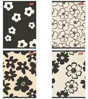 Image de Cahier A5/80 feuilles, lignes, Mono Blooms (10 pièces) - UNIPAP