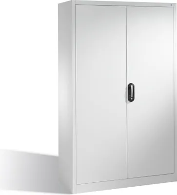 Produktbild von C+P Werkzeugschrank mit Drehtüren, innen 4 Böden, H1950xB1200xT400mm Front Lichtgrau Korpus Lichtgrau