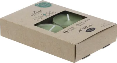 Produktbild von Teelichter "Nature" Salbei 6er-Pack aus 100% natürlichen Rohstoffen ohne Palmöl