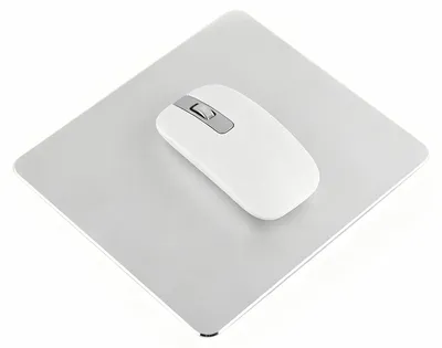Aluminium-Mauspad doppelseitig, dünn, für Gaming, Laptop, PC (Silber)