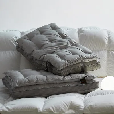Produktbild von Kissen im 2er-Set – Weiche Schlafkissen für Schlafzimmer und Wohnzimmer – Komfortable Dekokissen Grau 48 × 74 cm /ZTHUI/