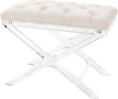 Produktbild von Casa Padrino Luxus Kreuzhocker Naturfarbig - Designer Hotel Hocker