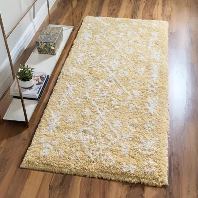 Produktbild von Teppich MARA Shaggy Läufer Gelb 80x305 cm