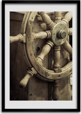 Produktbild von Bild - Bilderrahmen - Foto - 70 cm x 100 cm - MDF - Rahmen - Wandkunst - Ruder auf der Yacht
