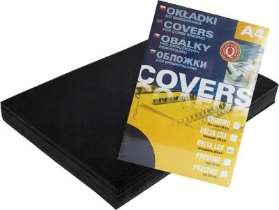Obrázek produktu pro Delta Lederähnlicher Karton A4 Schwarz (100) 407021